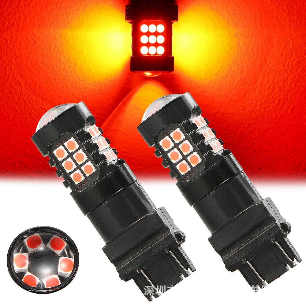 新款爆闪刹车灯透镜3030转向灯1157尾灯T20LED车灯7443高位倒车灯
