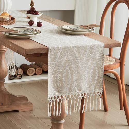 韩式桌旗餐边柜盖巾和风茶旗长方形茶几旗斗柜电视柜盖布棉麻桌旗