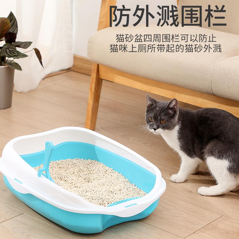 厂家直供宠物猫砂盆猫狗厕所半封闭猫砂盘方形屎盆大号宠物厕所