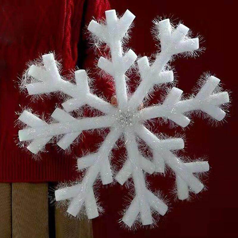 圣诞雪花片学校舞蹈表演道具圣诞装饰diy雪花串泡沫雪花跳舞跨境
