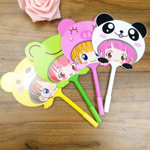 扇子笔定制logo韩国卡通可爱订做地推小礼品辅导班招生宣传广告笔