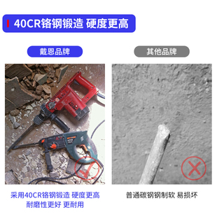 电锤U型尖头凿子冲击钻头砖墙电镐镐头六角柄加宽合金扁凿扁铲