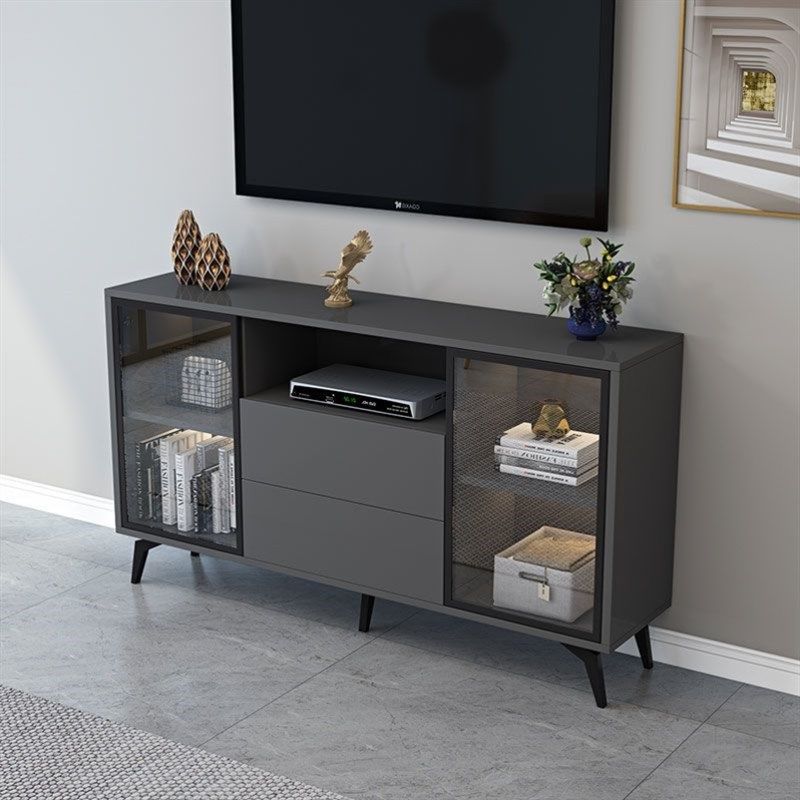 客厅电视背景墙储物柜书柜组合现代简约小户型新款玻璃收纳电视柜,收纳整理,鞋柜,淘宝优惠券,粉丝福利购,淘宝优惠卷