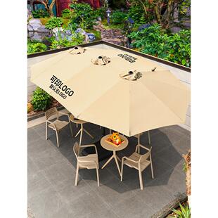 子力户外遮阳伞庭院休闲棚中柱伞沙滩蓬摆摊太阳伞室外花园露营伞