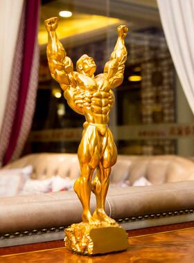 健美比赛创意礼品刻字拳王肌肉男大力士雕塑奖杯摆设健身房装饰