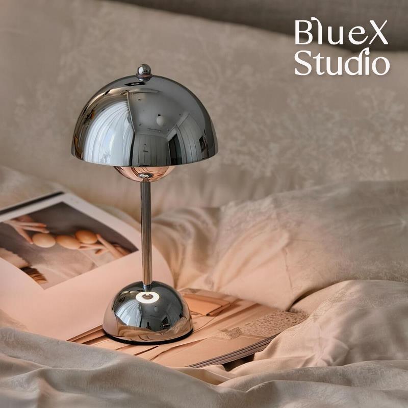 丹麦覆古花蕾台灯包豪斯斯堪的纳维亚设计师大气无线充电卧室床头