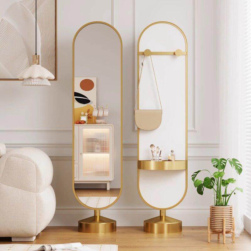 全身镜落地镜家用轻奢高级ins风镜子女生卧室试衣镜可旋转穿衣镜