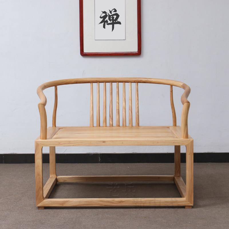 新中式北榆木大号打坐禅椅实木禅修椅主人椅盘腿打坐椅家用禅椅