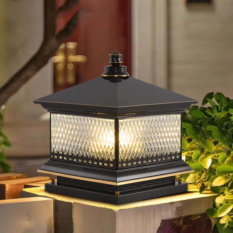 新中式户外全铜太阳能柱头灯别墅庭院灯户外柱子灯围墙柱头灯,家装灯饰光源,柱头灯,淘宝优惠券,粉丝福利购,淘宝优惠卷