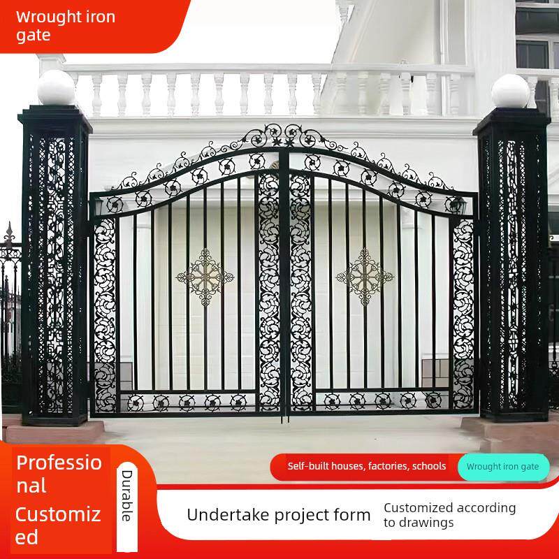 铁门庭院别墅栅栏门户外乡村栅栏家双门锌钢门定制厂家