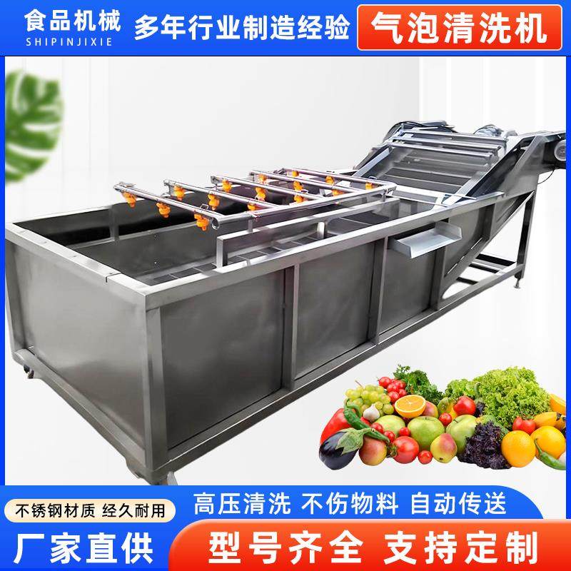 全自动洗菜机大型果蔬清洗机商用气泡清洗蔬菜机网炼喷淋清洗设备