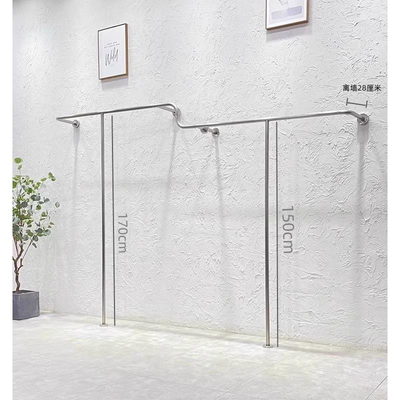 服装店展示架上墙壁挂侧挂货架男女装墙上挂衣杆银色不锈钢架定制