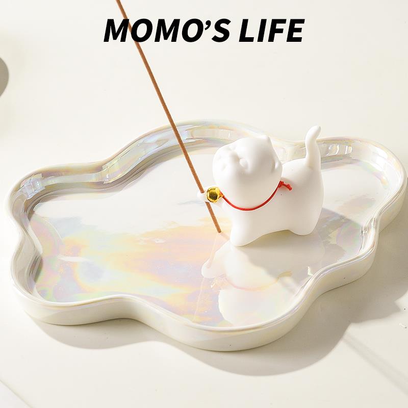 可爱猫咪香插少女心线香底座桌面香薰装饰摆件兔子香盘香托送礼