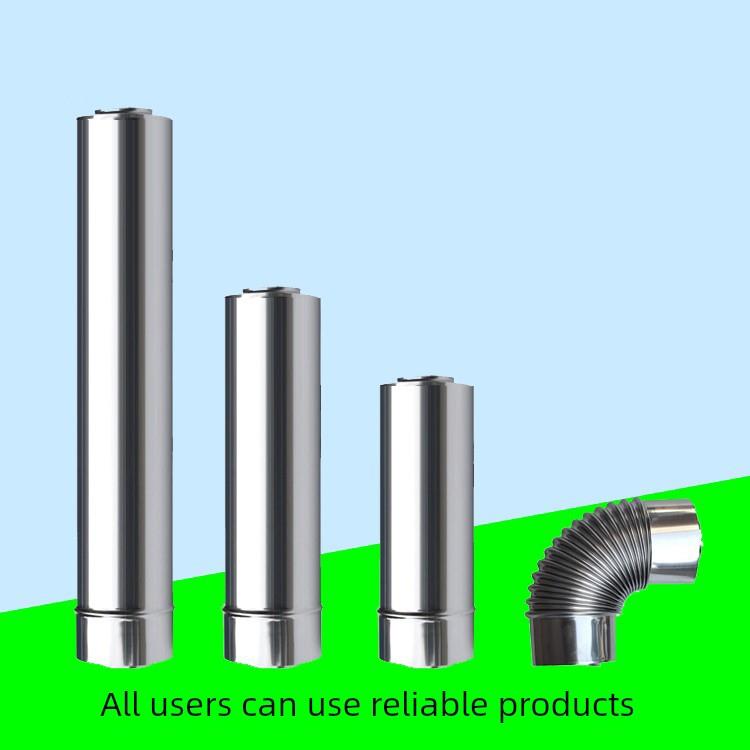 壁挂炉烟管120*80双层不锈钢排烟筒平衡式燃气热水器排气管加长管