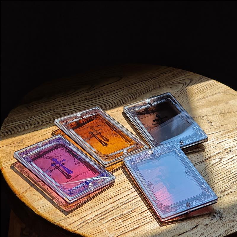 原创复古拍立得相框三寸照片亚克力谷美二次元小卡展示框立牌卡框