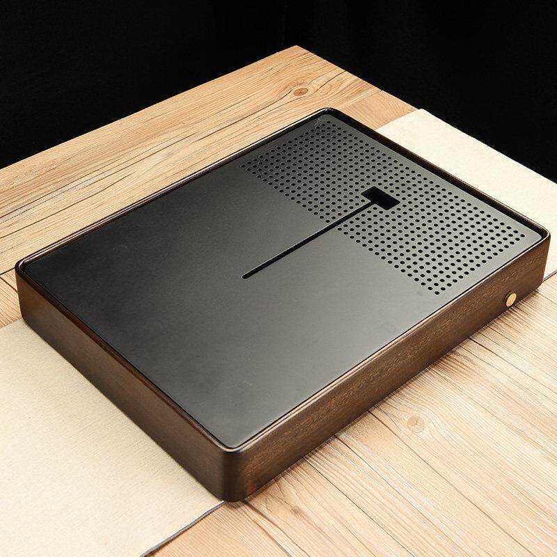 家用小茶盘高端轻奢乌檀实木干泡台储水一体花梨功夫茶海电木桌面
