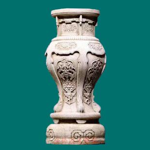 石雕汉白玉花瓶花几花架石墩须弥座石头花盆底座仿古青石祥云柱墩