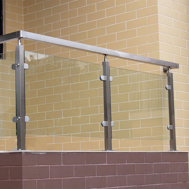 阳台钢化玻璃护栏简约不锈钢立柱扶手栏杆农村自建房室外露台围栏