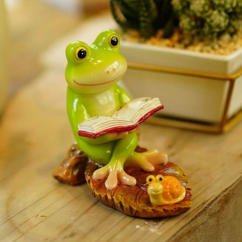 桌面青蛙手机平板支架办公书桌可爱摆件花园微景观造景装饰品礼物,家居饰品,装饰摆件,淘宝优惠券,粉丝福利购,淘宝优惠卷