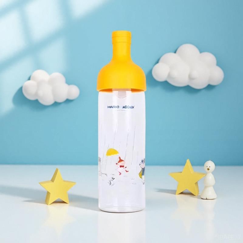 Harioxmoomin姆明联合咖啡冷冲泡壶耐热玻璃冰滴冷冲泡瓶手冲冷冲