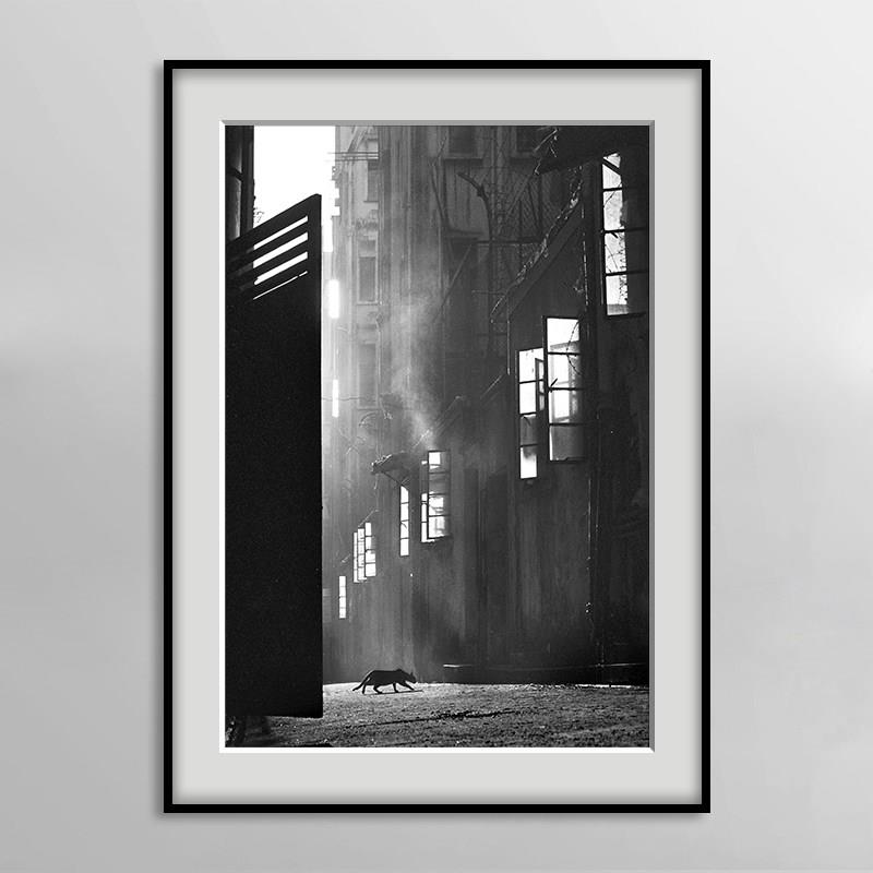 Ho Fan 何藩作品 香港风情街景黑白人物摄影装饰画港式茶餐厅壁画