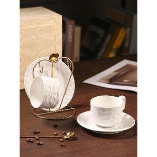 妇女节礼物送妈妈家用下午茶餐具复古陶瓷喝水杯子 咖啡杯碟套装