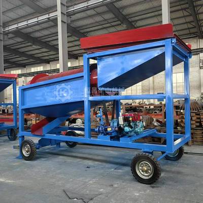 Gold mining truck出口非洲沙金矿现场 小型移动式多功能淘金车
