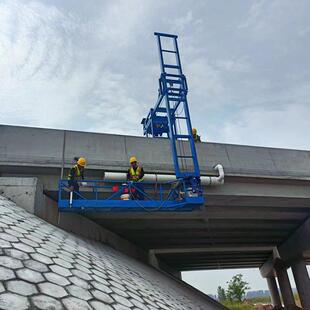 吊篮泄水管台车 公路桥梁排水管安装台车 高速出水管施工平台车