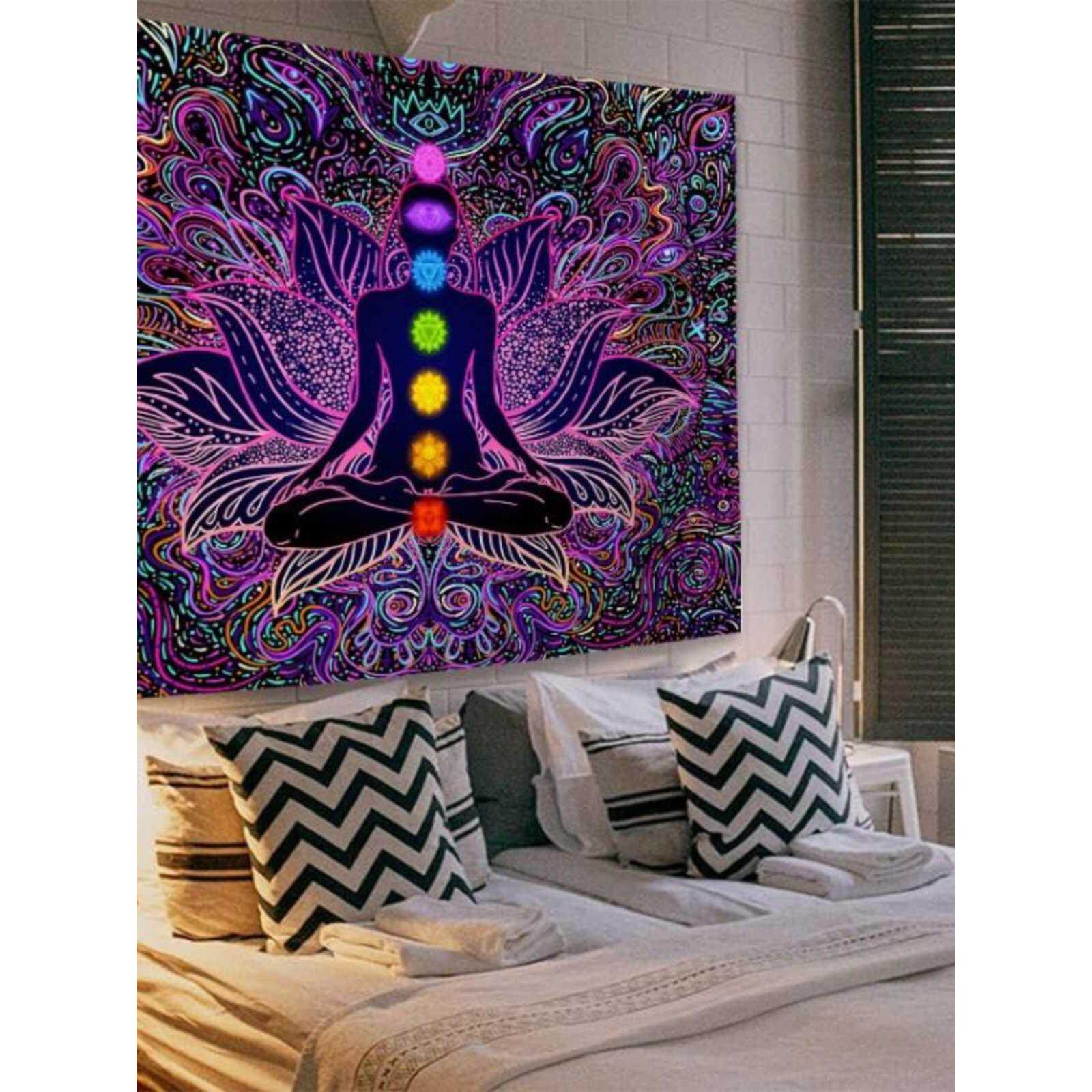 曼陀罗能量挂布印度罗盘挂毯泰国瑜伽打坐垫曼达拉桌布背景布墙毯