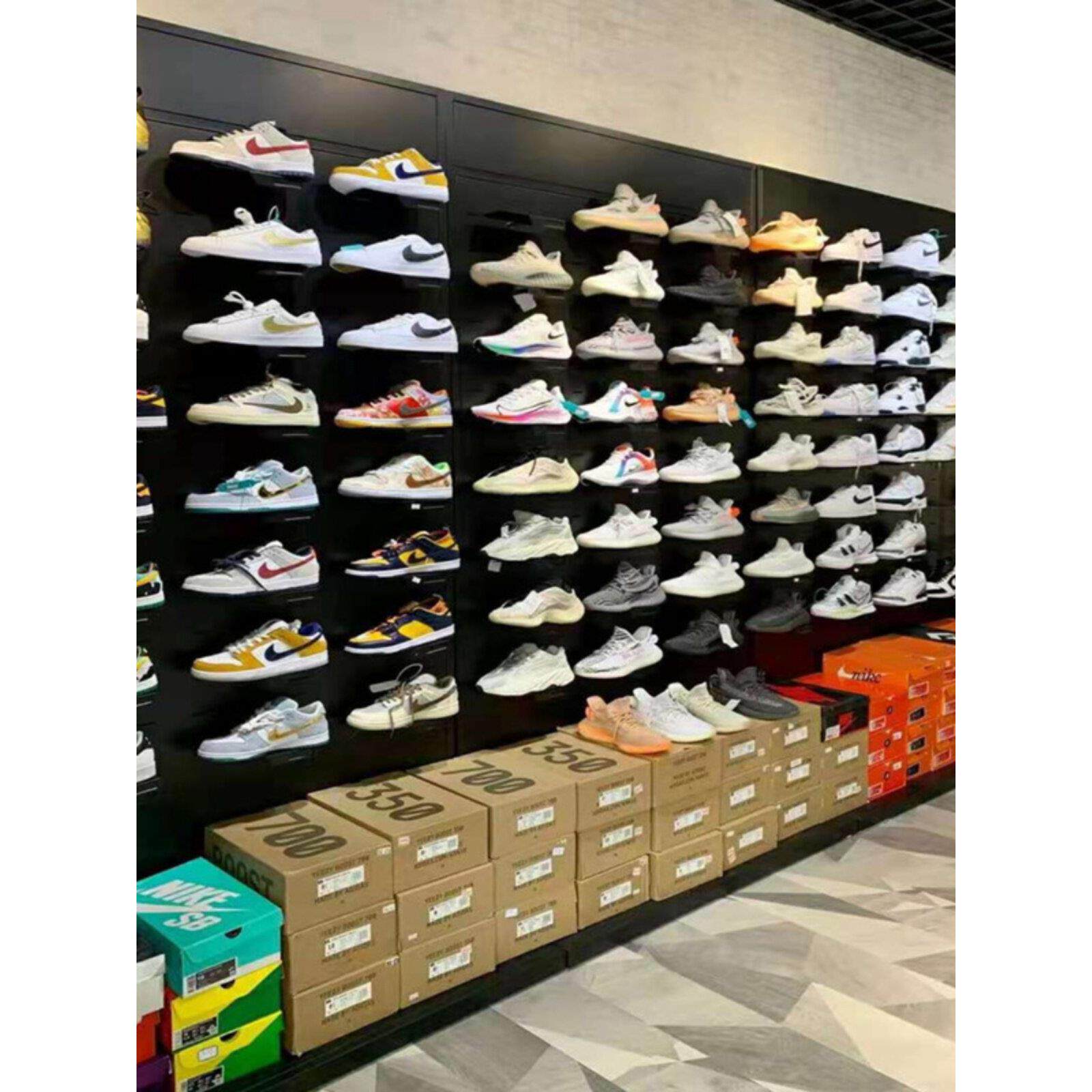 鞋店鞋架商用运动鞋架展示架网红鞋子靠墙专用陈列架上墙鞋托货架