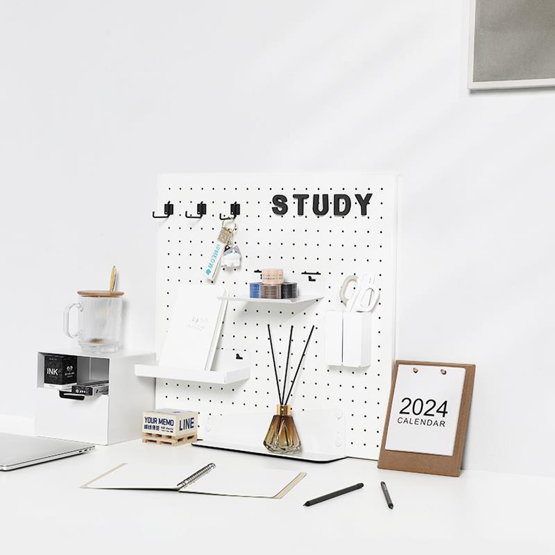 靠墙站立洞洞板L型脚配件收纳整理置物隔板架家居商业桌面客厅