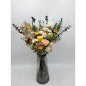 饰客厅装 花朵混合干花家居软装 饰饰品 大花束70玫瑰永恒 森林风格