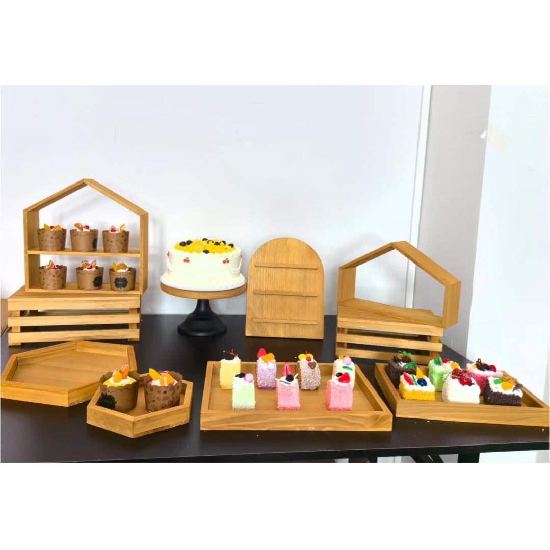 木质森系甜品台架子点心蛋糕摆台生日派对婚礼甜点展示架装饰摆饰
