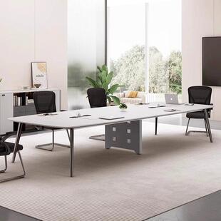 会议桌长桌简约现代洽谈工业风办公桌办公家俱小型会议室桌椅组合
