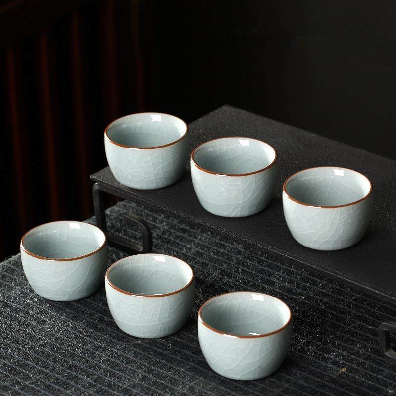 汝窑冰花杯功夫茶具小茶杯陶瓷哥窑茶盏品茗杯主人杯泡茶杯冰裂釉,餐饮具,茶杯,淘宝优惠券,粉丝福利购,淘宝优惠卷