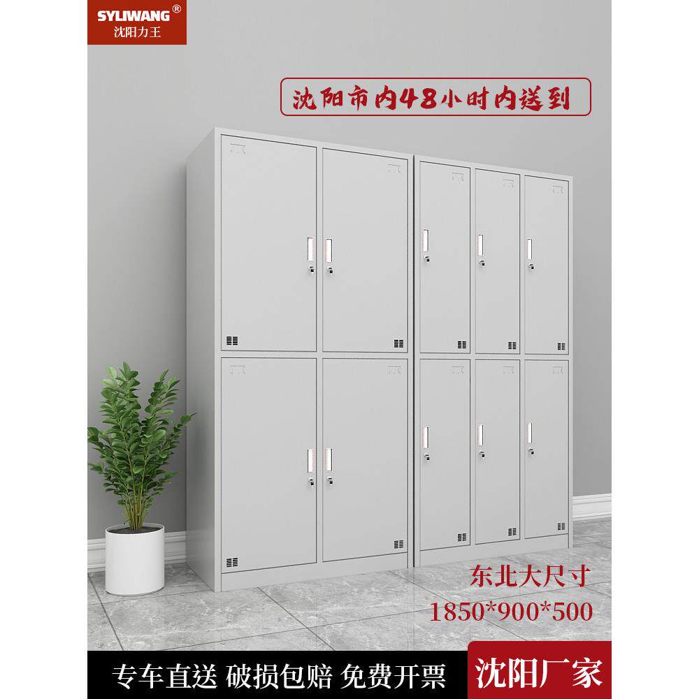 钢制大尺寸更衣柜员工多门储物柜铁皮柜宿舍带锁六门换衣存包鞋柜