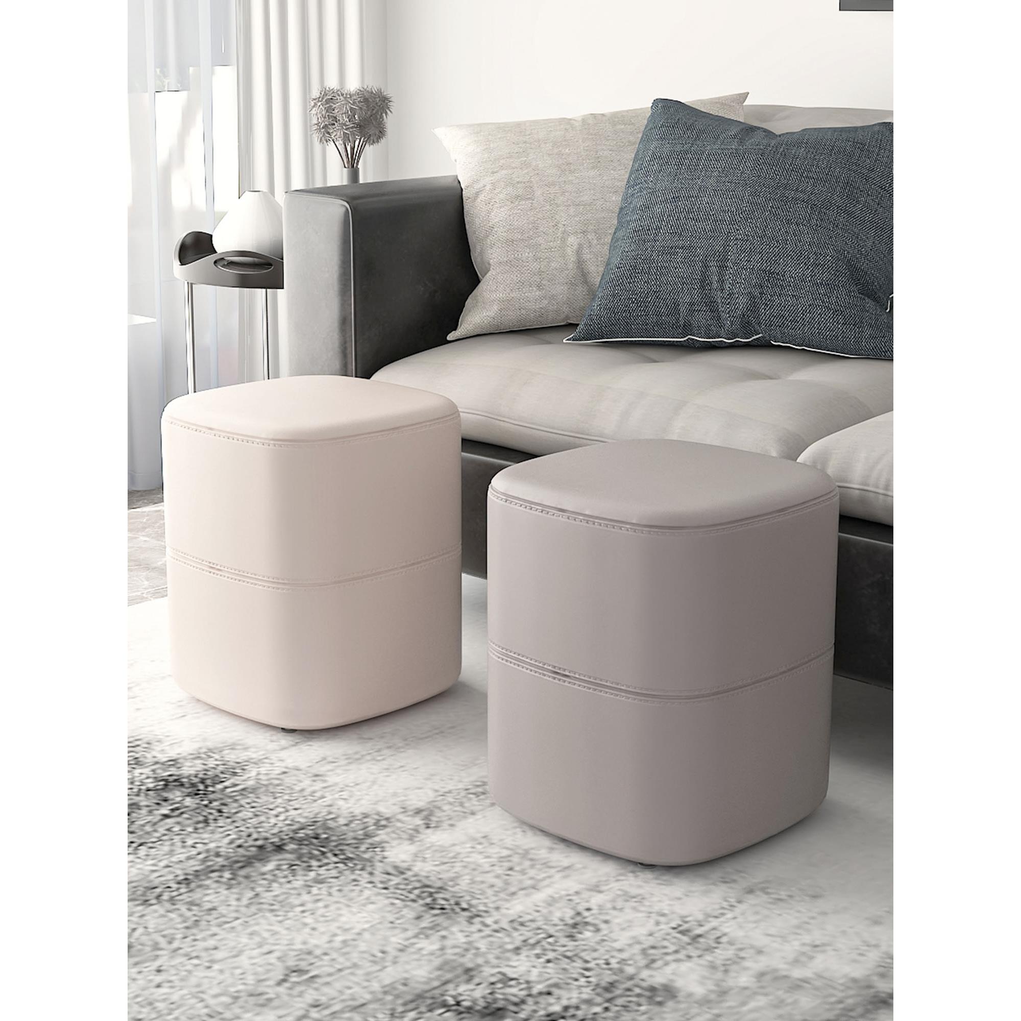 实木小凳子家用椅子皮方凳沙发凳脚踏矮凳轻奢门口换鞋凳简约墩子