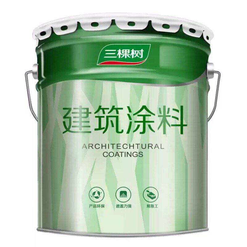 三棵树弹性乳胶漆外墙拉毛涂料防水高弹抗裂建筑涂料27公斤可调色