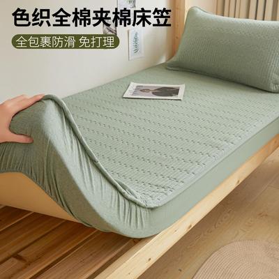 全棉夹棉床笠学生宿舍90x200专用床垫保护套纯棉床罩全包床垫防滑