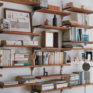 Vitsoe轨道置物架不锈钢多层展示架木质隔板陈列架自由组合书架