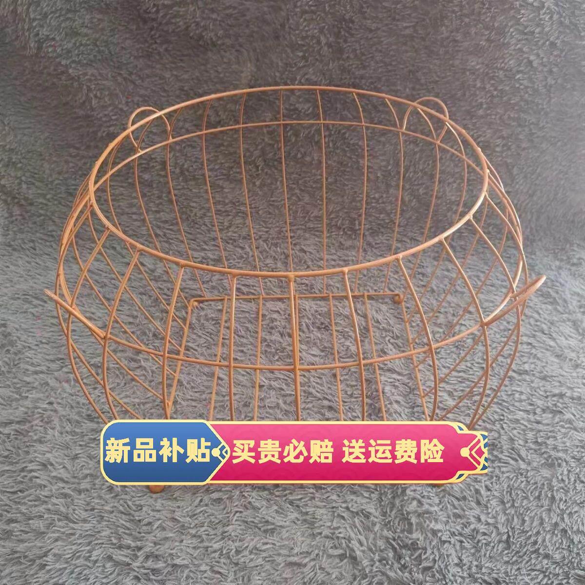 大号箩筐模具铁架篮传统模型编篮子圆形手工编织篮子半成品带盖子