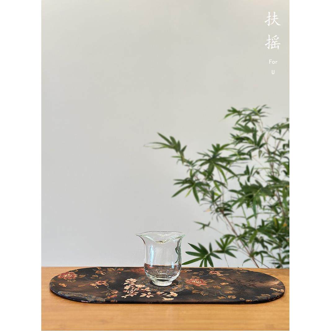 福耀中国丝绸香云纱茶垫吸收桌旗织物条覆古风格干泡壶保温垫