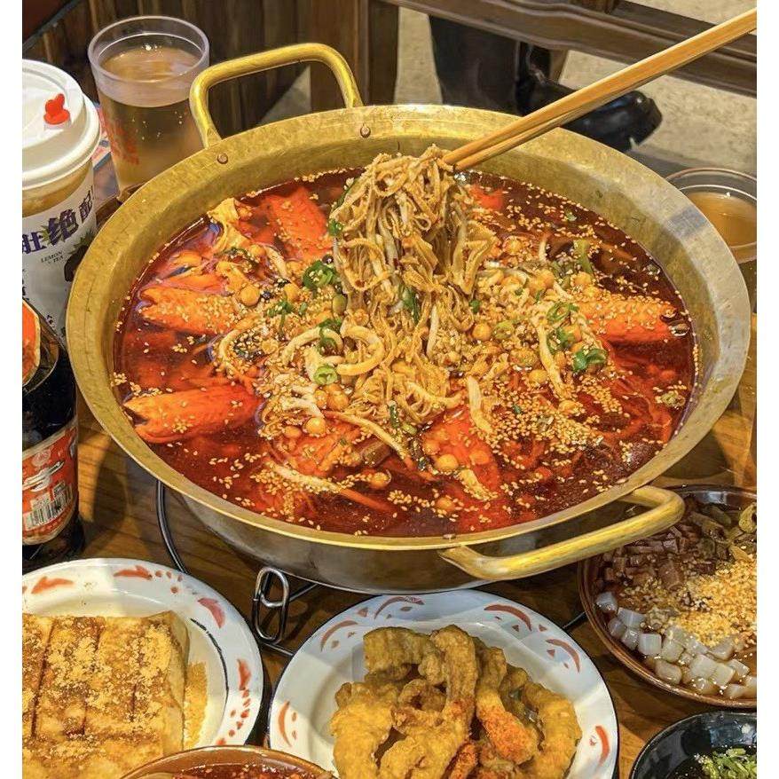 冒肚锅黄铜锅干锅牛蛙锅肥肠锅火锅鸡冒菜铜锅双耳锅铜火锅,厨房/烹饪用具,火锅,淘宝优惠券,粉丝福利购,淘宝优惠卷