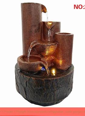 扬梦假山流水喷泉摆件鱼池办公室微景观茶桌面盆景朋友送礼品小型