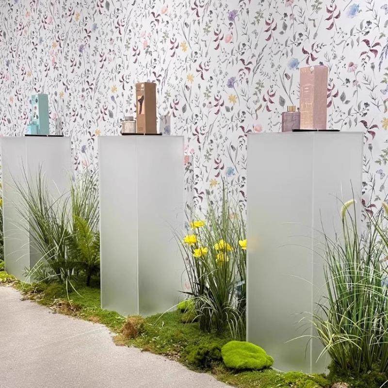 亚克力磨砂展示台服装店中岛台橱窗模特地台陈列珠宝摆放道具展示