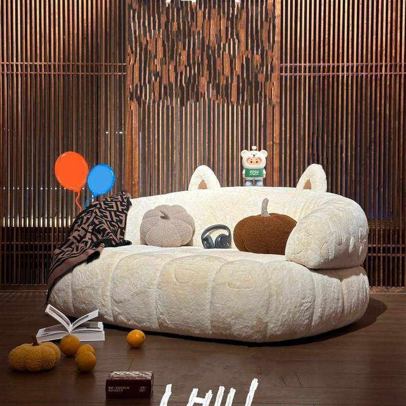 人类狗窝儿童房日式毛绒小户型猫窝女孩布艺网红卡通卧室懒人沙发
