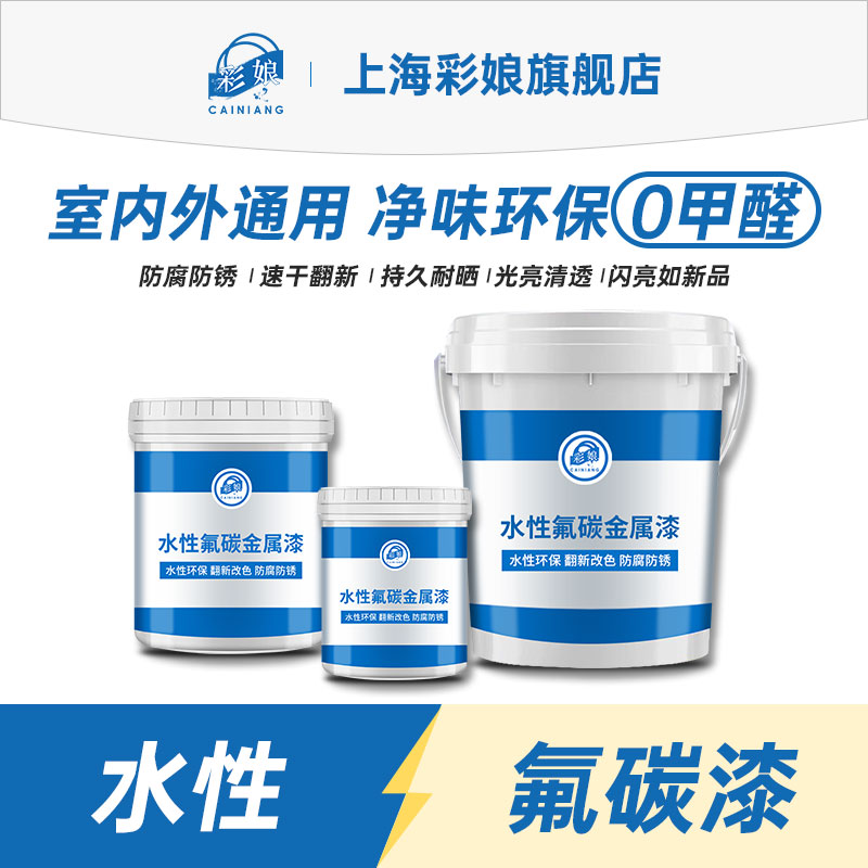 上海彩娘环保水性氟碳漆金属漆墙面防腐防锈栏杆彩钢瓦翻新改色漆