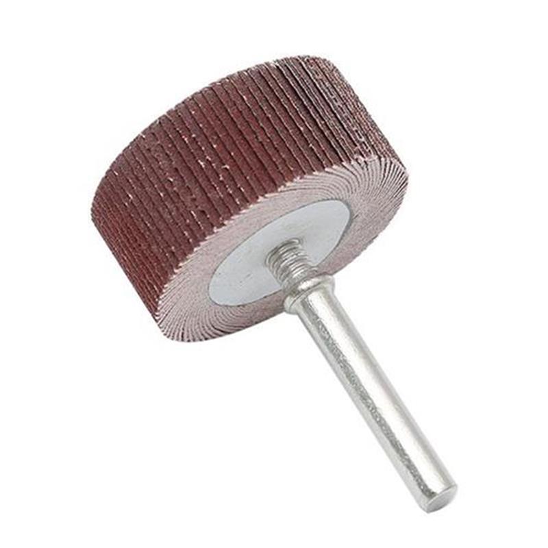 百叶轮磨头带柄n砂纸砂布t打磨头C百I页电磨头6mm木工打磨抛光