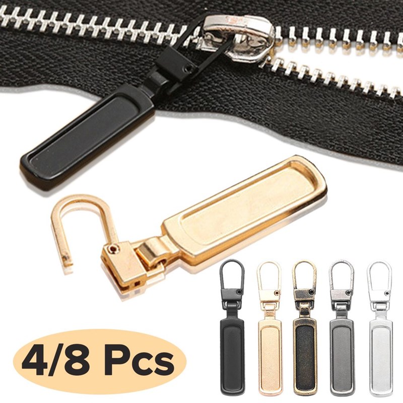 4/8pcs Metal Zipper Pullers Replacement Detachable Zipper Re