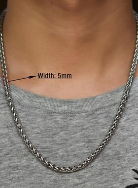 Chain Width 3/4/5/6/7/8mm Fashion 316L Men Women Stainless S